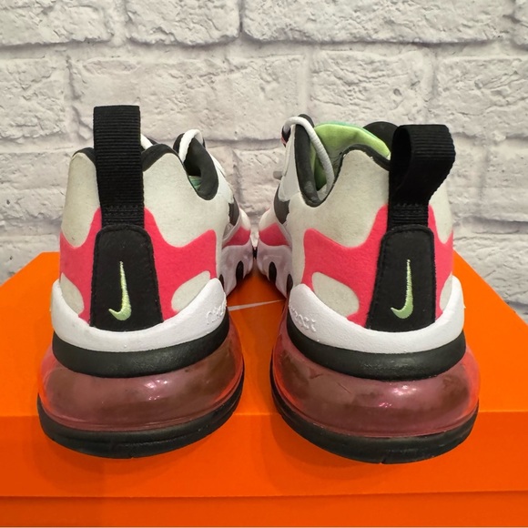 Authentic Nike Air Max 270 React White Black-Hyper Pink Size 7 - Picture 5 of 6